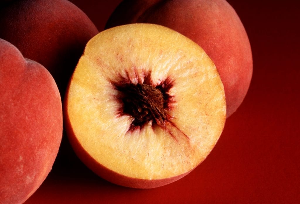 berries and peaches