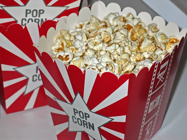 celebration screening with popcorn