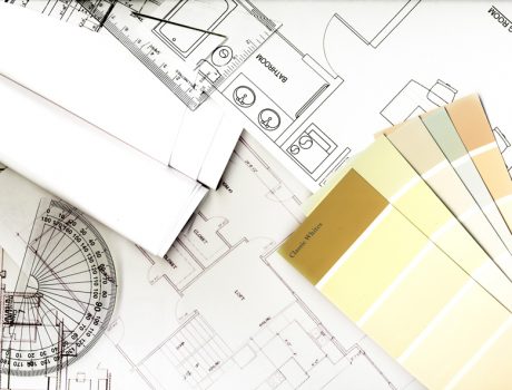 color swatches and plan